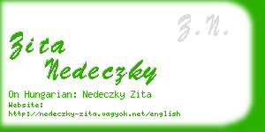 zita nedeczky business card